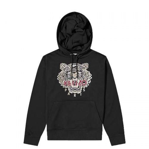 KNZ Hoodie Tiger Embroidered Gold Maroon Black